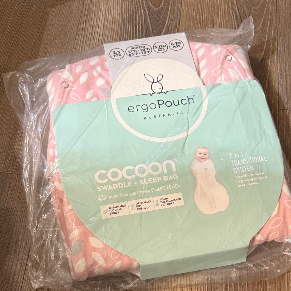 New ergopouch 2 in 1 cocoon transition swaddle sleep bag 3-12 months